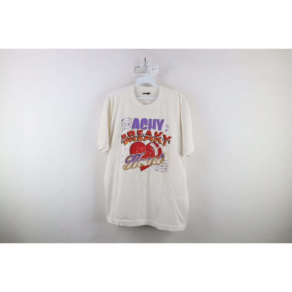 Vintage 90s Mens Large Distressed Achy Breaky Heart Billy Ray Cyrus TShirt Usa